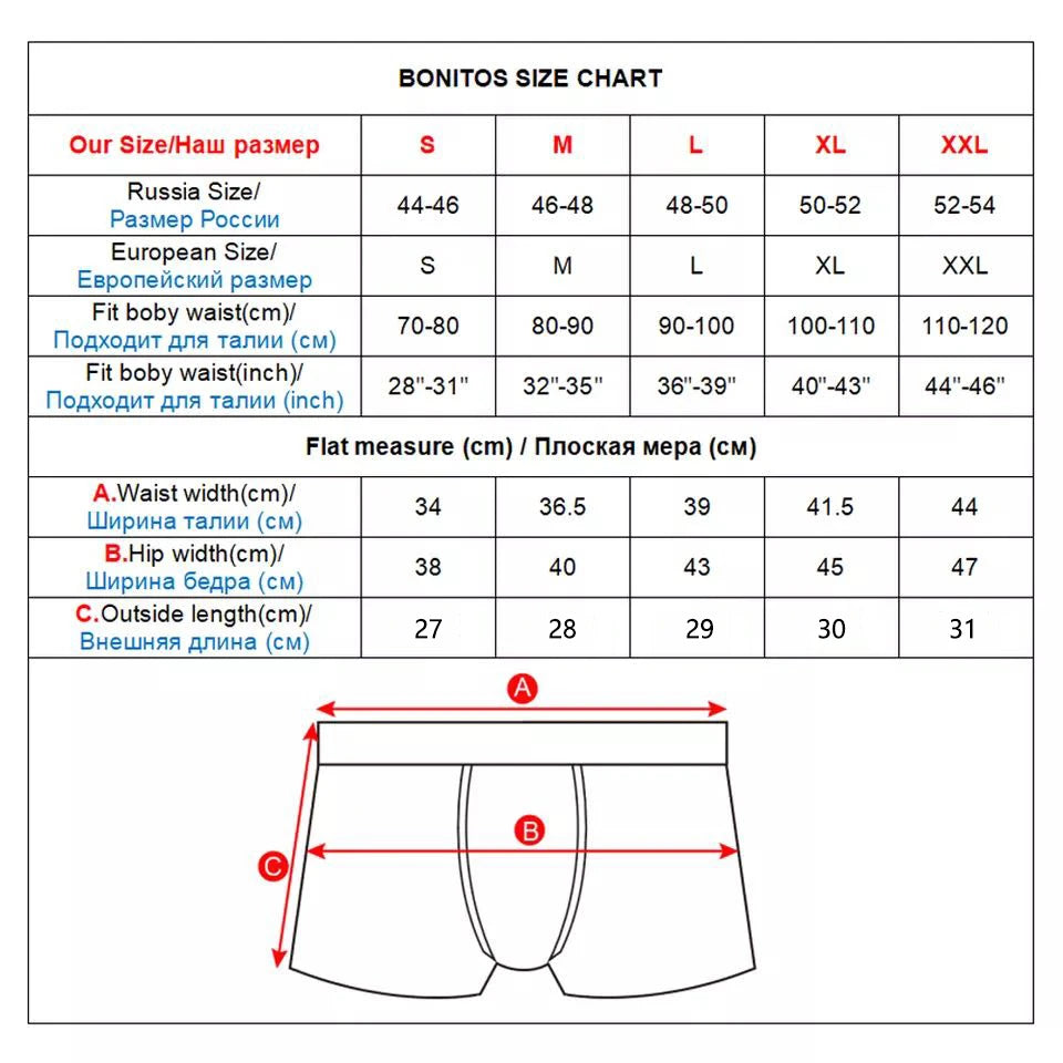 BONITOS Men's Cotton Printed Boxer Shorts Set (5 - Pair)