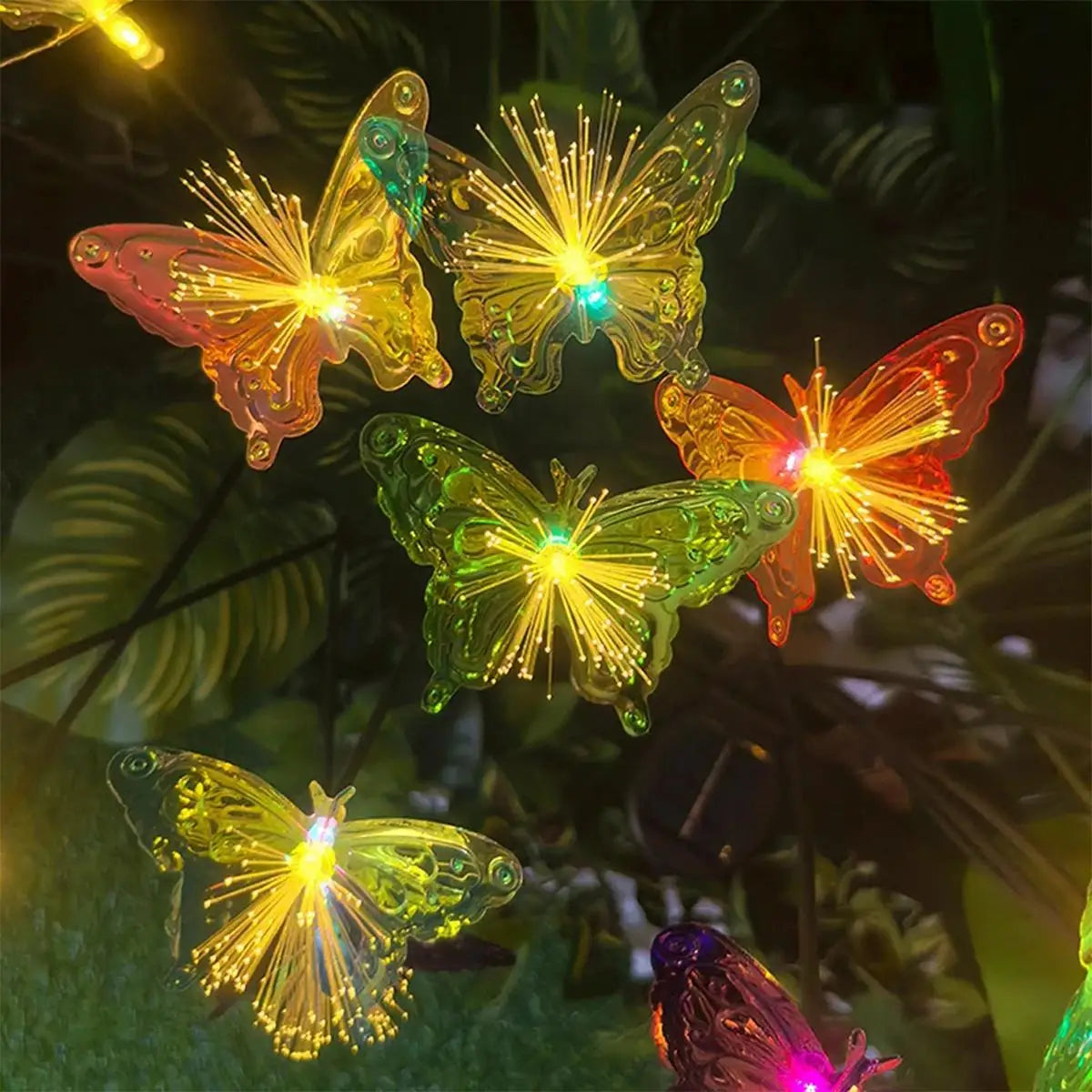 Solar Led Butterfly Flowe Lights For Outdoors