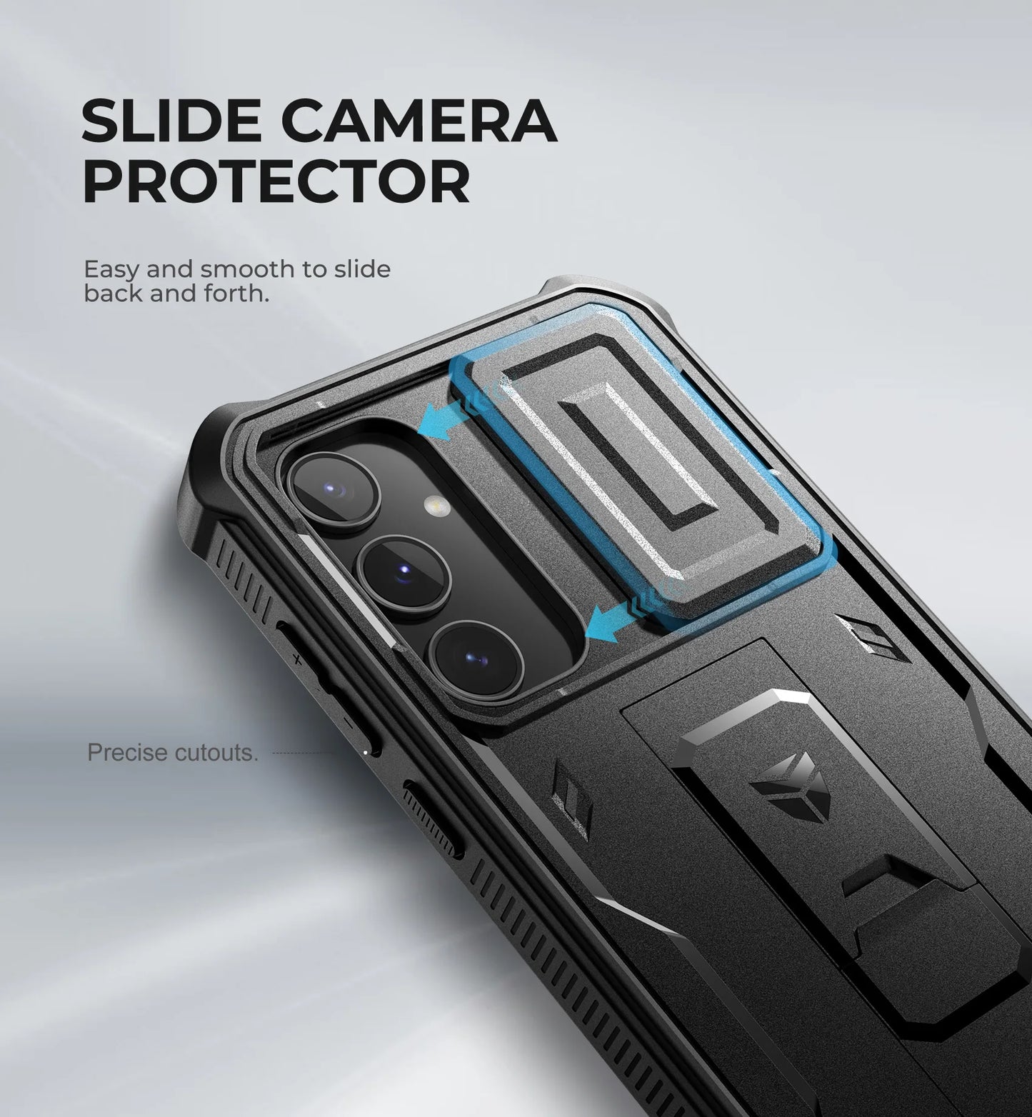 Dexnor 6.6" Full body Rugged Case For Samsung Galaxy with Camera Cover & Built-in Screen Protector Kickstand