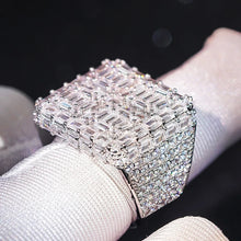 Huitan Trendy Geometric Cubic Zirconia Ring
