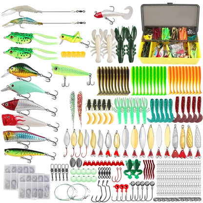 TAIYU Multi-Piece Fishing Lures & Tackle Kit with Soft & Hard Baits