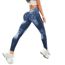 Sport Faux Skinny Seamless Fit Jean Leggings