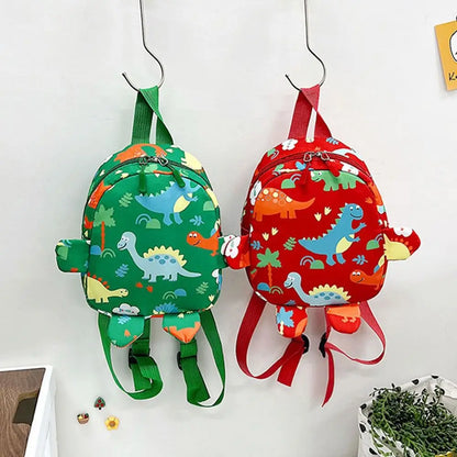 Kids Cartoon Dinosaur Nylon School Backpack – Toddler & Kindergarten Bag