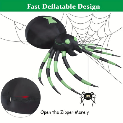 7.2FT LED Glowing Inflatable Halloween Spider