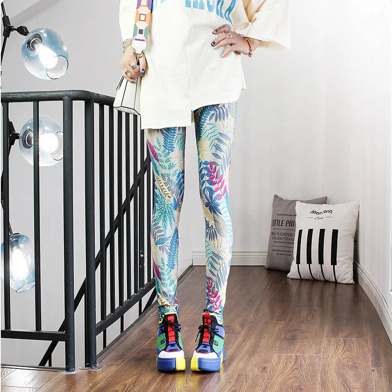 Casual and Colorful Leg Warmer Leggings