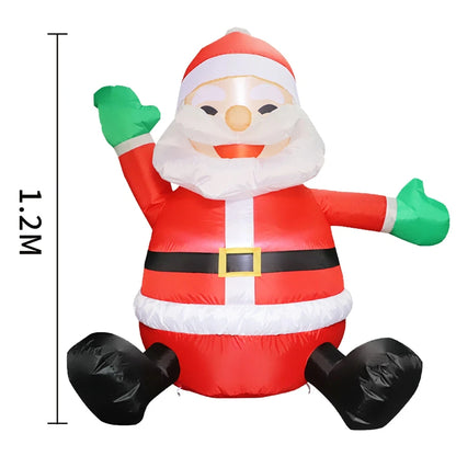 Inflatable Christmas Decorations with Built-in LED Lights