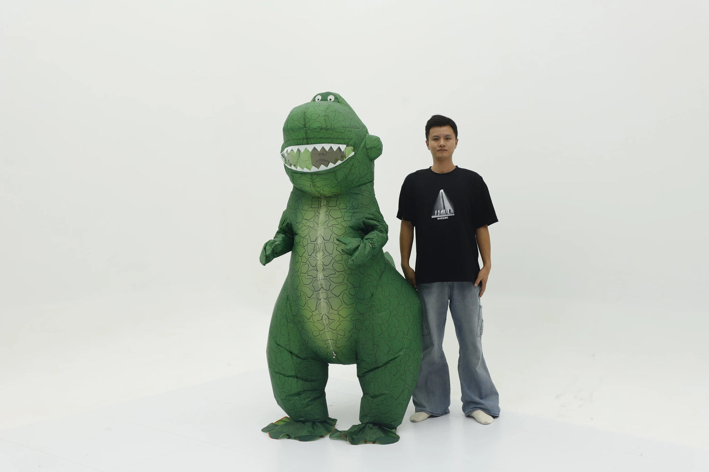 Green Dinosaur Inflatable Costume