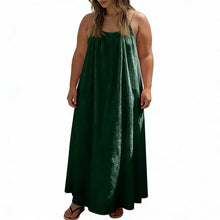 Backless Casual Solid Color Loose Fitting Sleeveless Dress