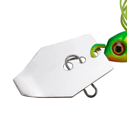 Chatter Weedless Metal Blade Rubber Jig Head Spinner Bait Lures Kit