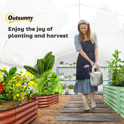 Outsunny 13' x 10' Arch Walk-In Greenhouse with Mesh Windows