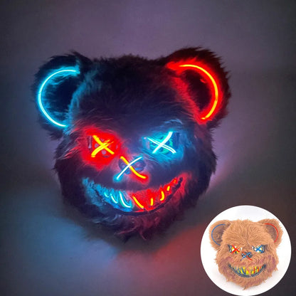 Novelty LED Bloody Furry Bunny Rabbit Bear Mask