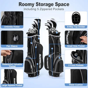 Men's Complete Golf Clubs Set with 460CC Driver