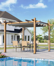 10x13Ft Pergola with Retractable Canopy