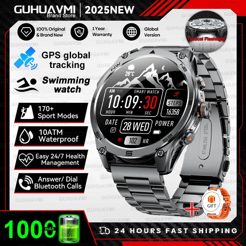 T-Rex 3 Ultra GPS Smartwatch with 1000mAh Battery and 10ATM Waterproofing