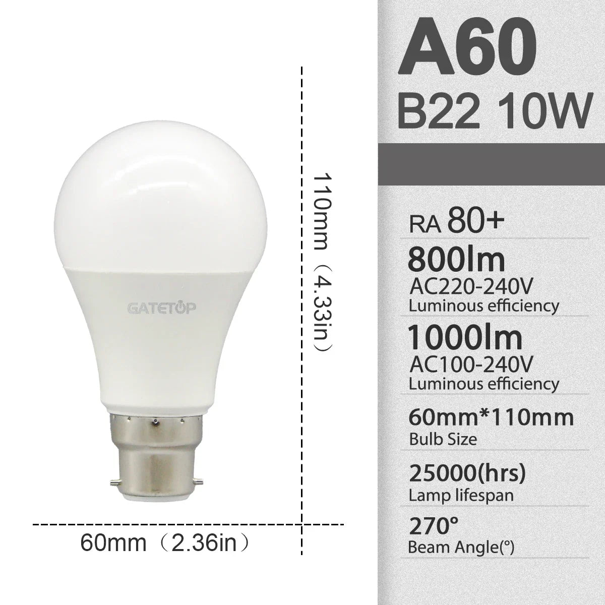 E27 Rechargeable LED Emergency Light Bulb
