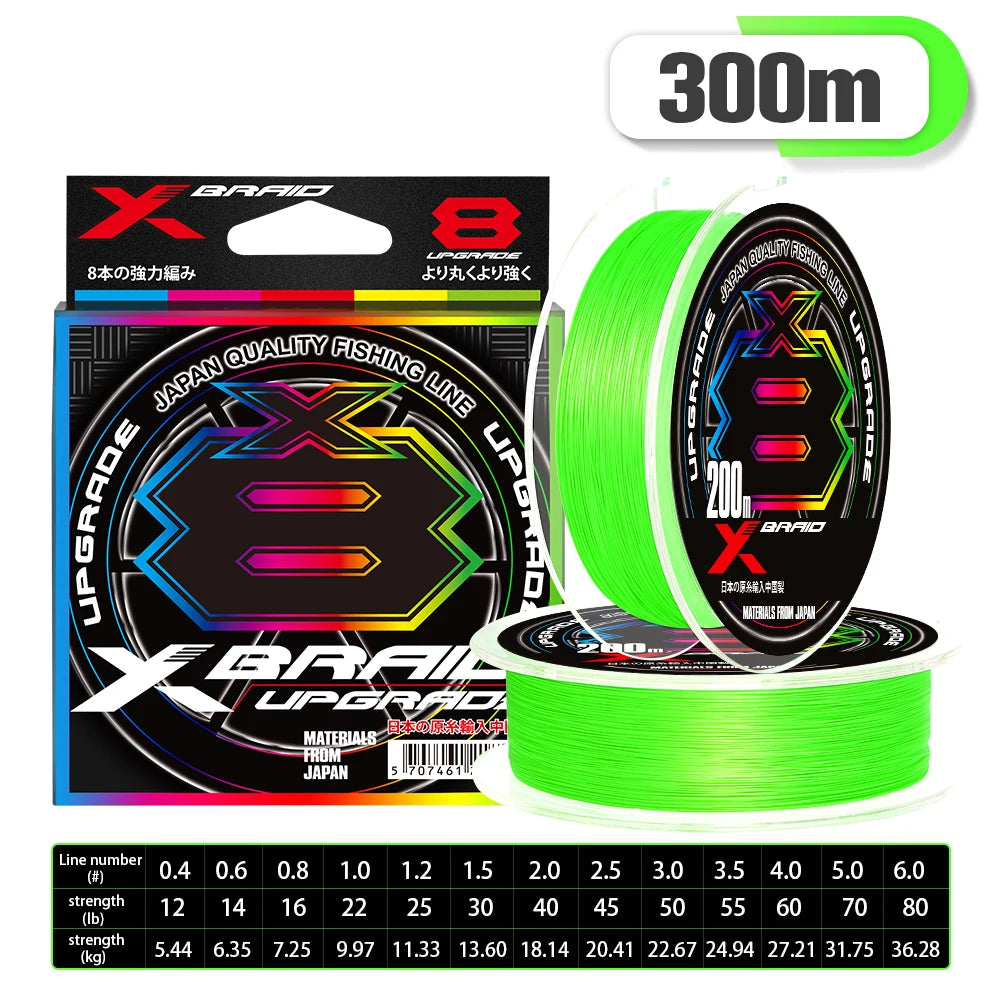 Xbraid Upgrade X8 Multicolor 8-Strand Braided Fishing Line