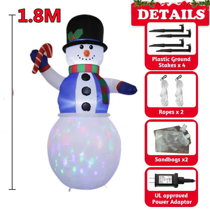 Inflatable Christmas Decorations with Built-in LED Lights