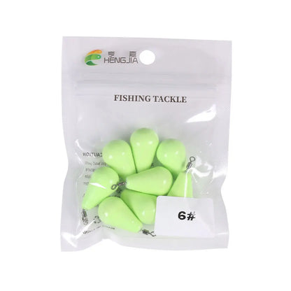 Luminous Olive-Shaped Water Drop Fishing Sinkers (12g-150g)