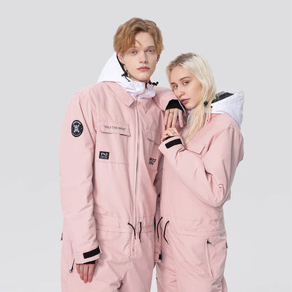Thick One-Piece Hooded Jumpsuit