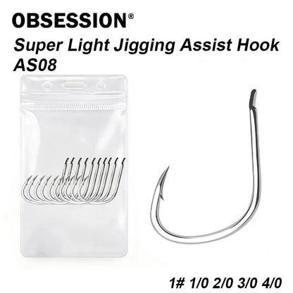 Obsession AS08 Saltwater Light Jigging Assist Hooks (10-Pack)