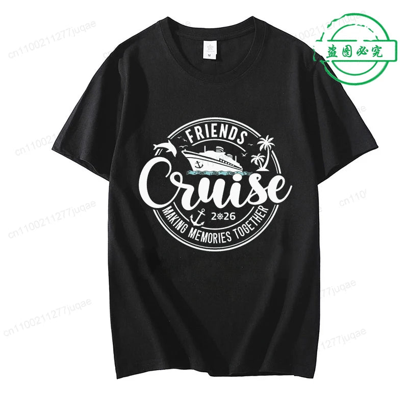 Women’s Cruise Squad 2026 Graphic T-Shirt – Casual Short Sleeve Vacation Tee