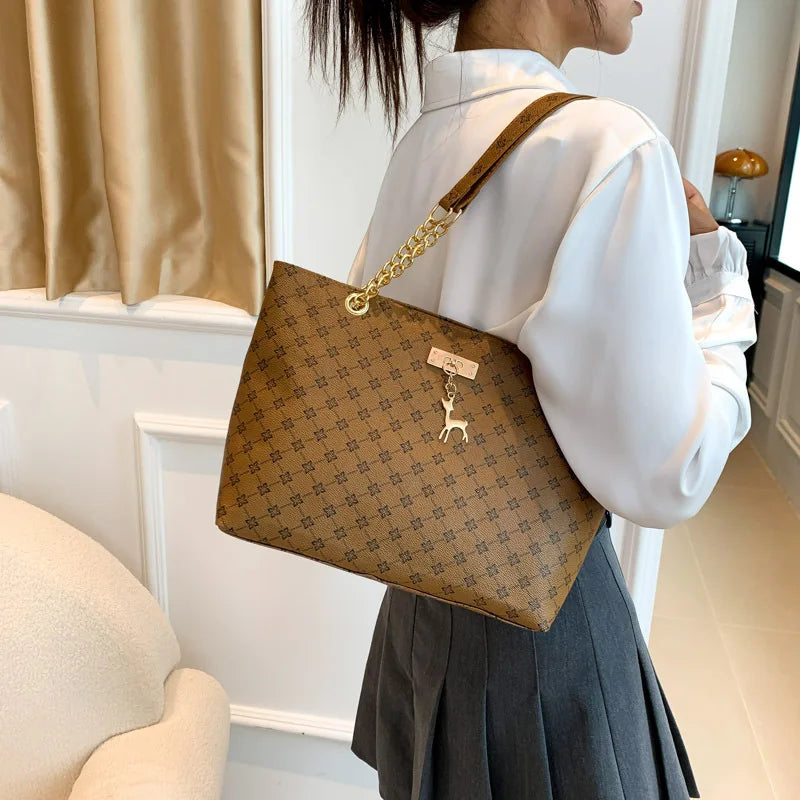 Yogodins Women's Tassel Faux Leather Shoulder Bag