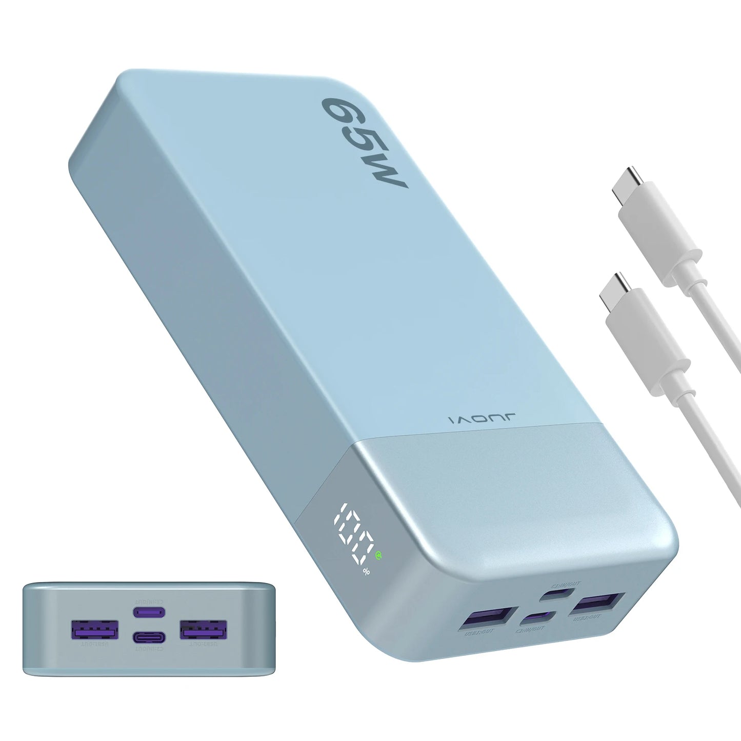 JUOVI J2931 65W 20000mAh Laptop Power Bank Fast Charging Portable Charger