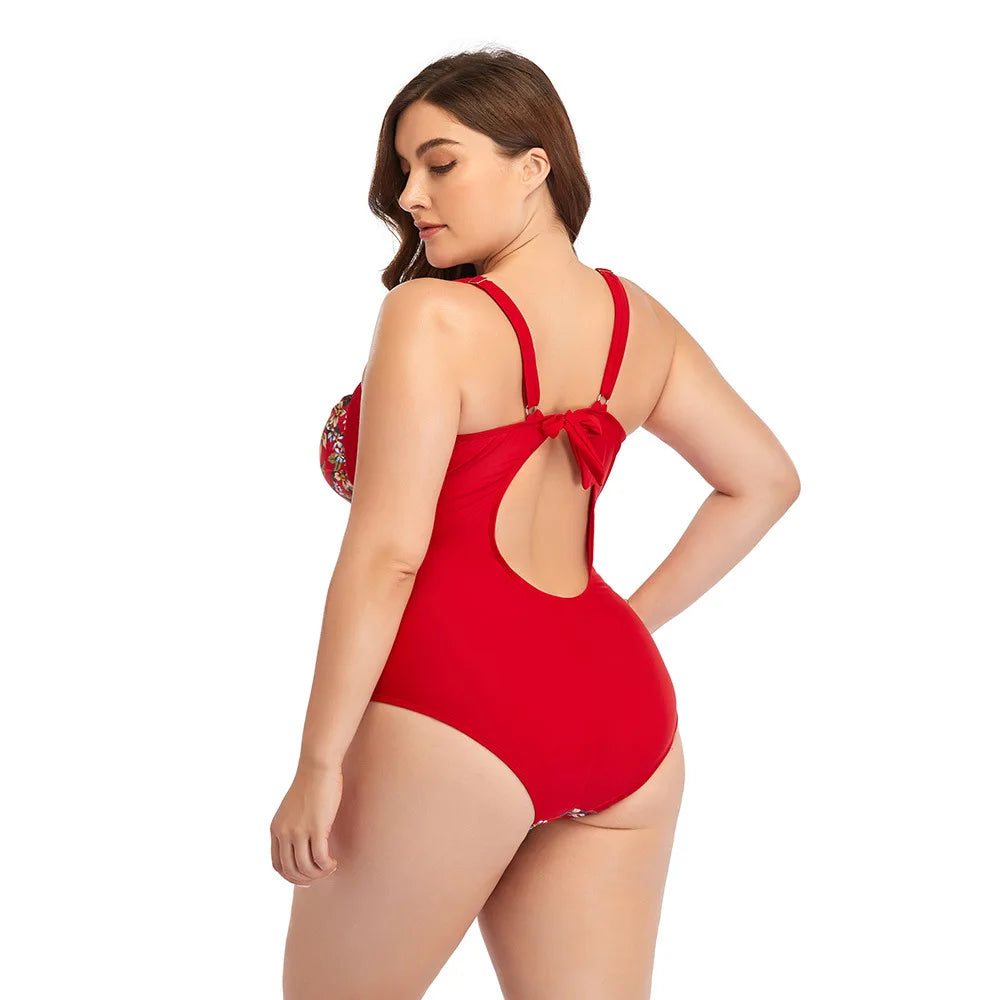 Stylish One Piece Printed Swimsuit