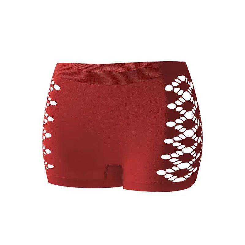 Women's Hollow-Out Knit Boyshort Panties