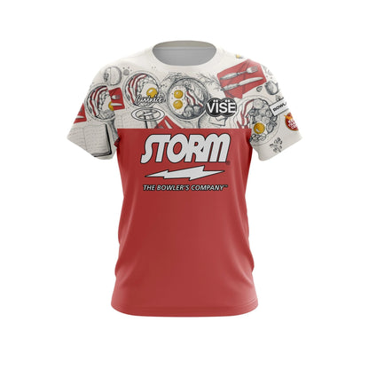 Storm Teal Graphic Performance Bowling Jersey