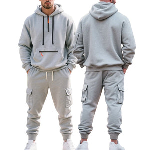 Fleece Hooded Sweatshirt and Sweatpants Set