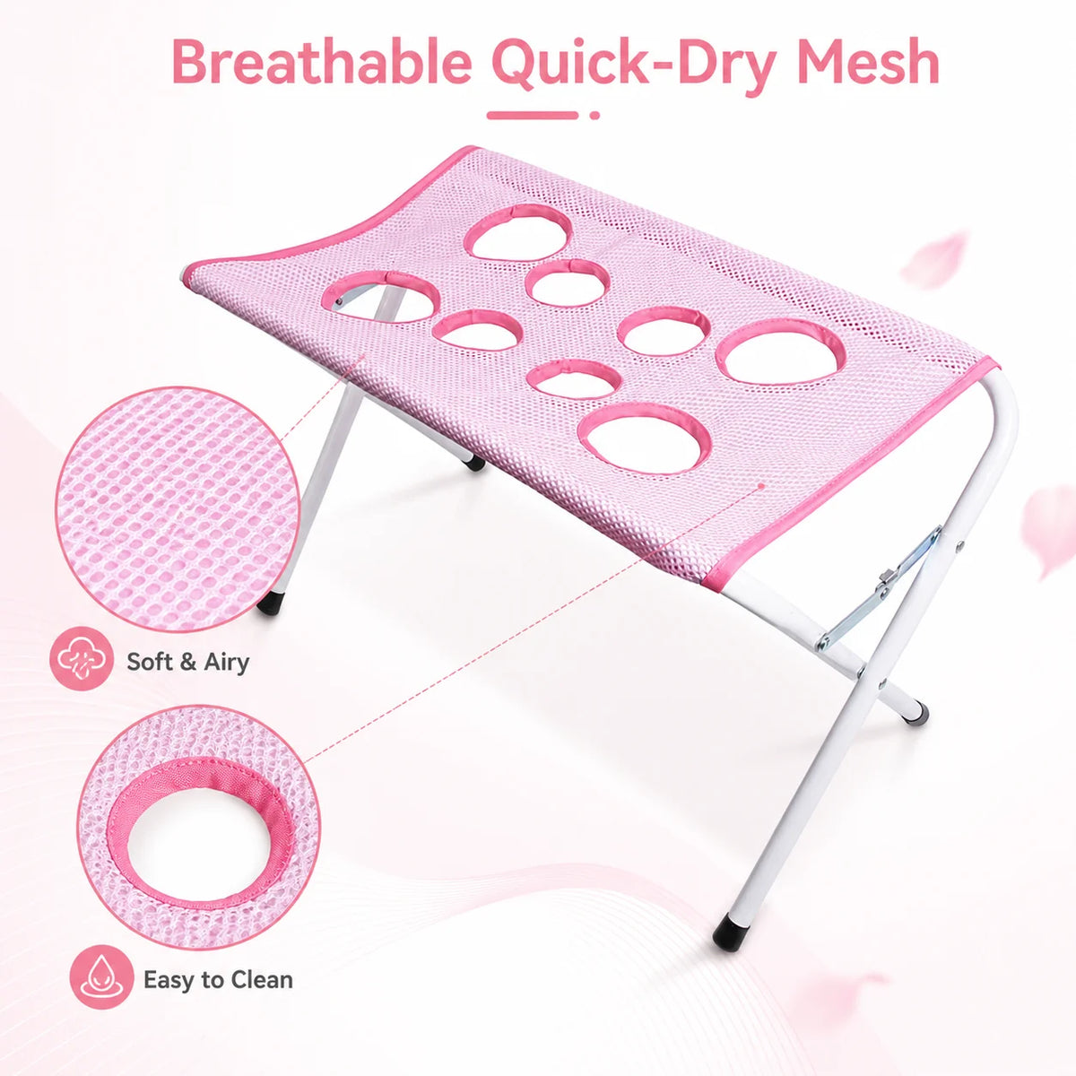 Foldable Portable Pet Grooming Table & Bath Station with Non-Slip Mesh