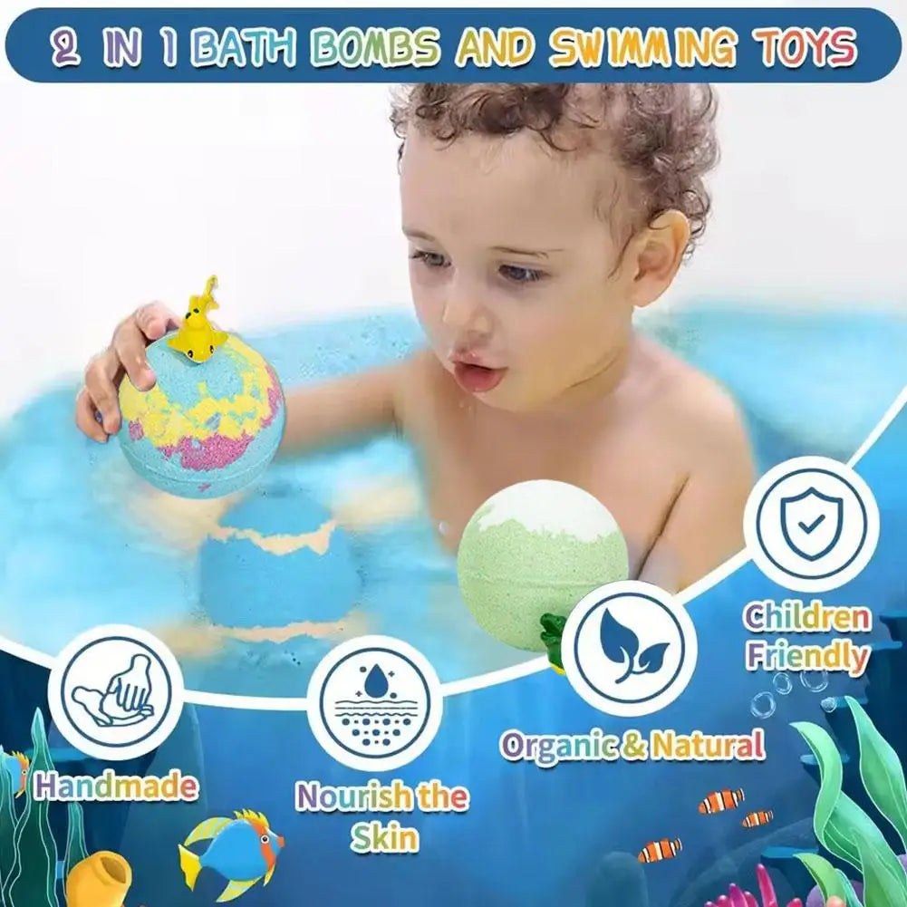 Kids Fun Bath Bomb Gift Set with Surprise Toys (12-Pack)