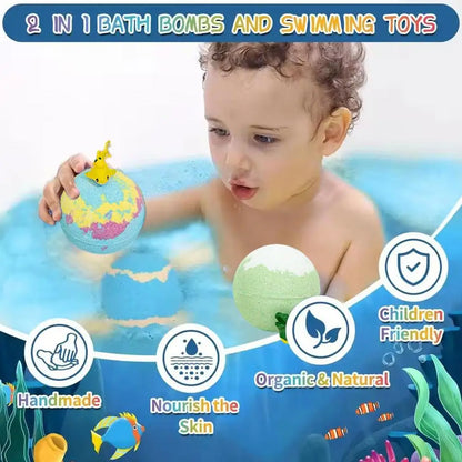 Kids Fun Bath Bomb Gift Set with Surprise Toys (12-Pack)