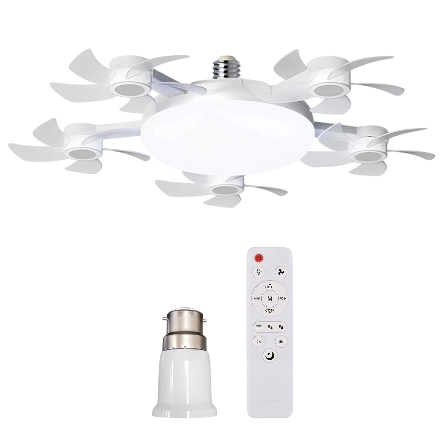 Modern Socket Ceiling Fan Light with Remote