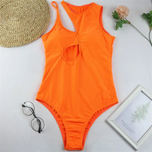 Shiny Stylish One-Piece Swimwear