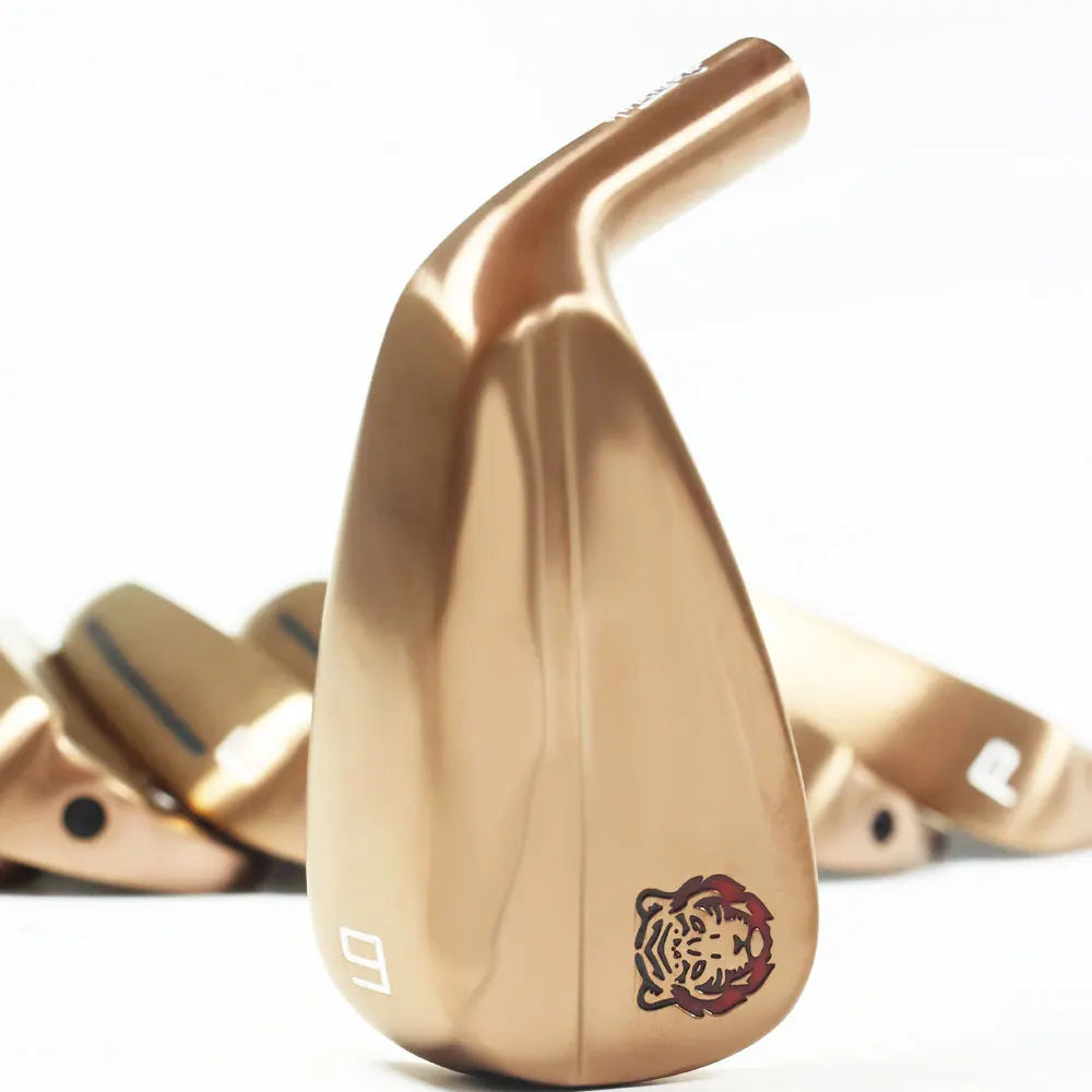 Rose Gold Golf Iron Head and Headcover 4-9P No Shafts