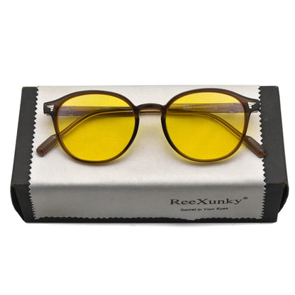 Vintage Round Blue Light Blocking & Night Vision Gaming Glasses