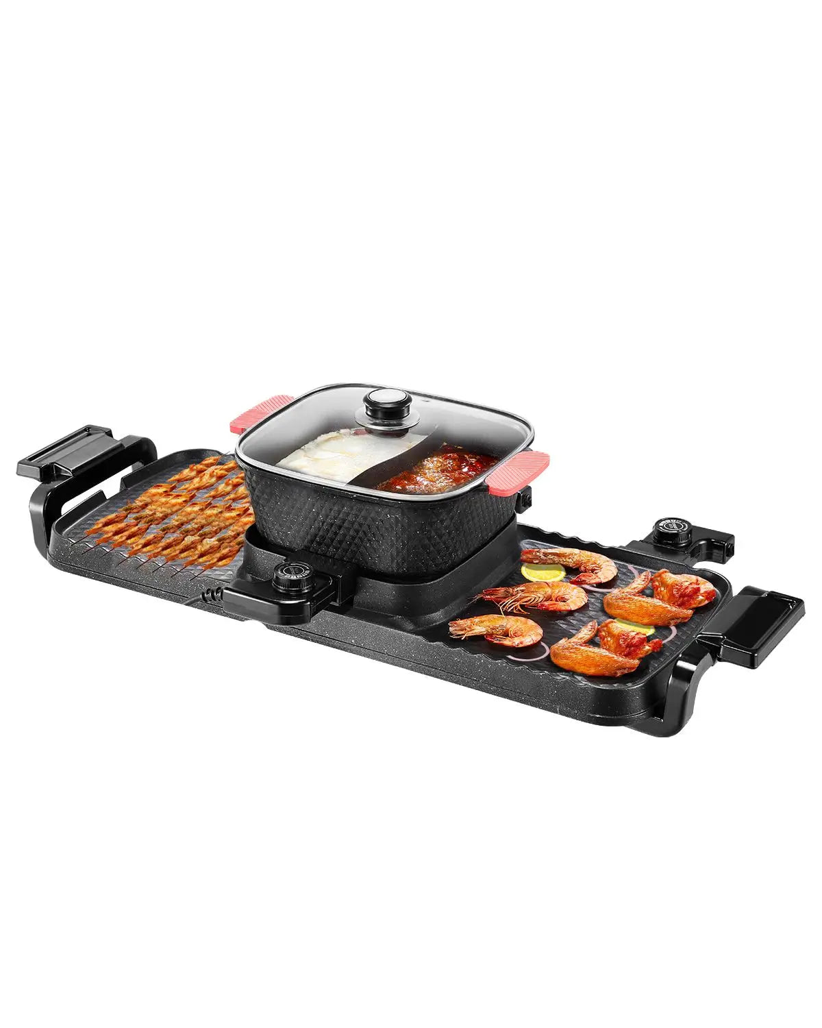 2300W 2-in-1 Electric Smokeless Grill and Hot Pot