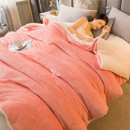 Double Sided Wool Throw Blanket