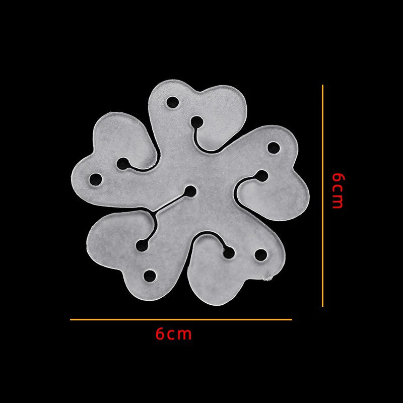 20Pcs Plum Blossom Balloon Clips - Ring Buckle & Arch Accessories for Birthday & Wedding Decor