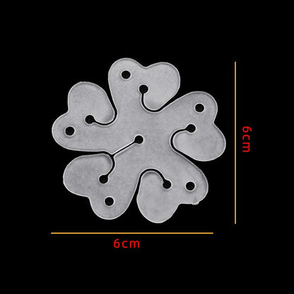 20Pcs Plum Blossom Balloon Clips - Ring Buckle & Arch Accessories for Birthday & Wedding Decor