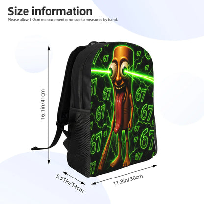 Tung Tung Tung Sahur Meme Backpack - Lightweight Novelty High School & Travel Rucksack