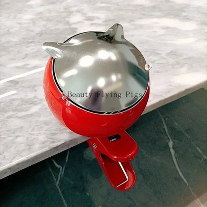 Clip-On Metal Ashtray with Flip Lid