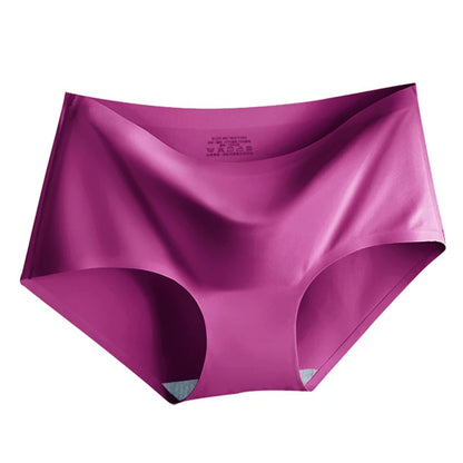 Women's Ice Silk Seamless Panties (3-Pack) – Mid-Waist Invisible Briefs