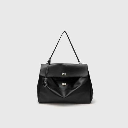 Women's Split Leather Large Capacity Tote Bag & Shoulder Handbag