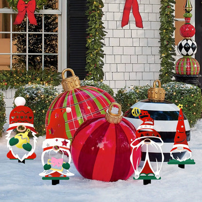60cm Outdoor Inflatable Christmas Ornament Ball (PVC)