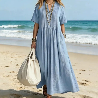 Women's Elegant A-Line Mesh Accent Dress