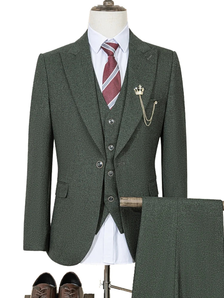 Men's Classic Single-Breasted Formal Suit Set