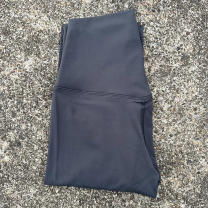 Solid Color High Waist Leggings with Pocket